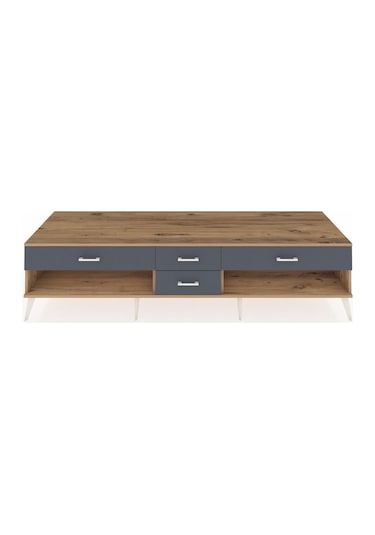 Kronos Tv Ünitesi 4 Çekmeceli 220x59x51 Çam-çam/antrasit Atlas Çam/antrasıt - Atlas Çam