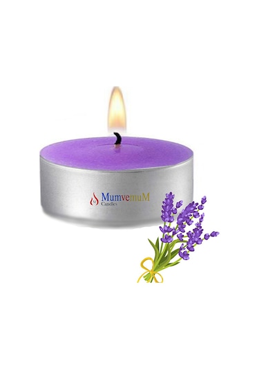 10 Lu Lavanta Kokulu Mor Tealight Mum