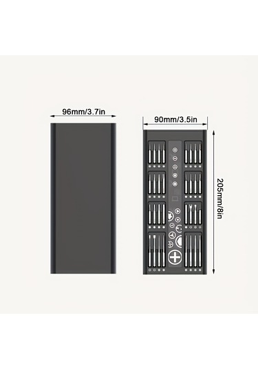 Tcherchi LJ11043 66 In 1 Arada Hassas Küçük Akülü USB Şarjlı Tornavida Seti