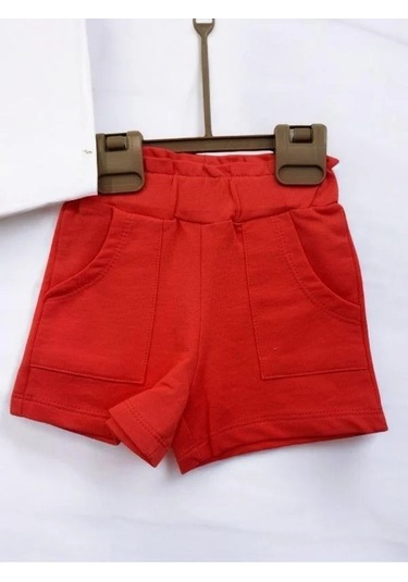 Kız Bebek Şortlu Takım-14538 Ekru