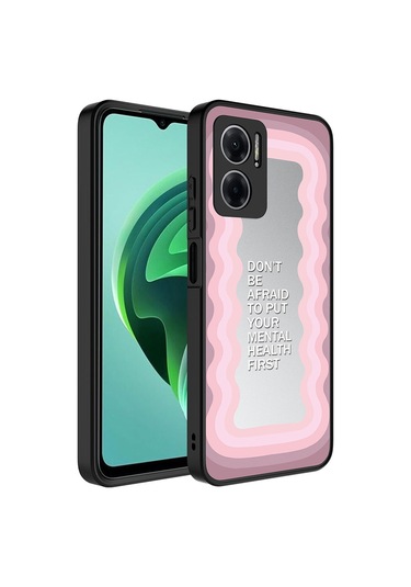 Xiaomi Redmi Note 11e Kılıf Aynalı Desenli Kamera Korumalı Parlak Zore Mirror Kapak Ayna