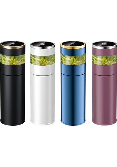 Bardak Akıllı 304 Paslanmaz Çelik Vakum Bardak Sıcaklık Led Ekru