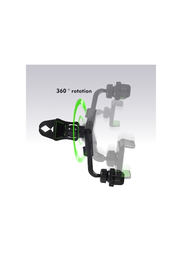 Mufunye Yeşil Abs Araç Telefon Tutucu, Kolay Kurulum, Tüm Telefon Modellerine Uyumlu, Crab Klips Tasarımı, 30mm Maksimum Klem Mesafesi