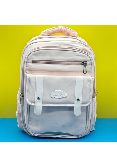 İlkokul Ve Ortaokul Öğrencileri İçin Basit Okul Çantası - Açık Pe Açık Pembe