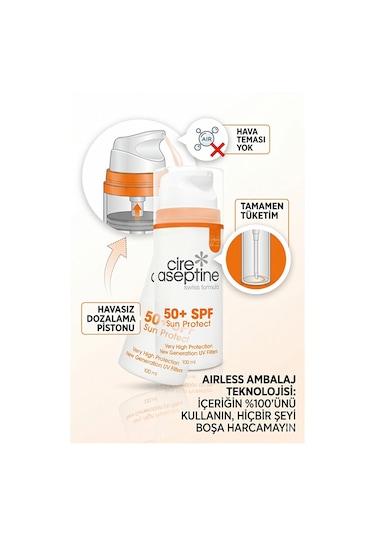 Airless Günes Korucucu Vücut Kremi Spf 50+ Sun Protect 100 Ml