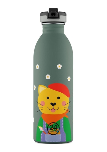 Kids Bottle Smart Cat Paslanmaz Çelik Çocuk Su Matarası 500 Ml Renkli