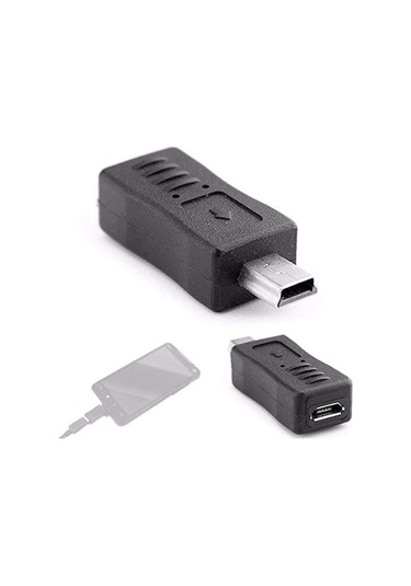 Yaozixa Micro Usb Erkekden Mini Usb Dişi Adaptörü - Veri Transferi Ve Şarj Fonksiyonu, Usb 2.0 Hızlı Aktarım, Siyah, Taşınabilir Dönüştürücü