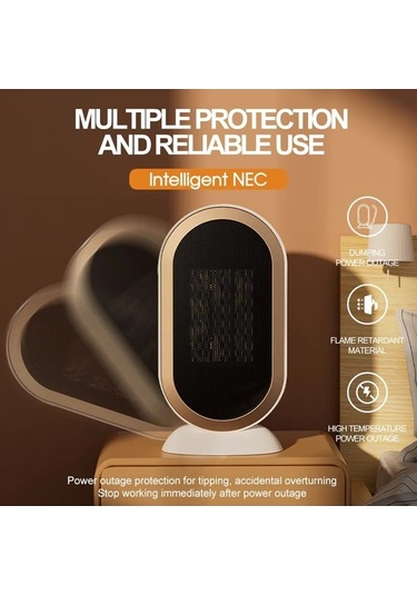 Trendooze Isıtıcı Ptc Hızlı Isıtma Masaüstü Sıcak Hava Isıtıcı, Güçlü Performans