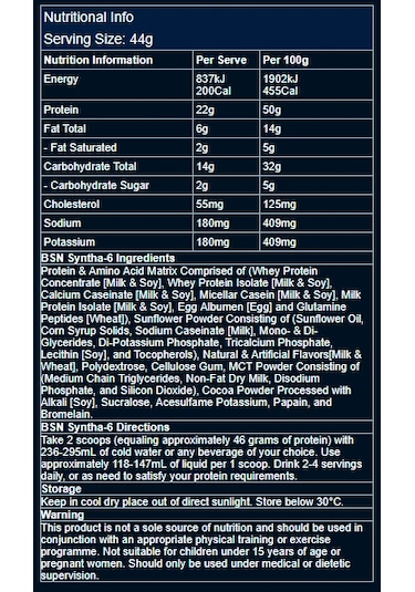 Bsn Syntha-6 Whey Isolate Protein 4,56 Kg / 97 Servis Çikolata Aromalı