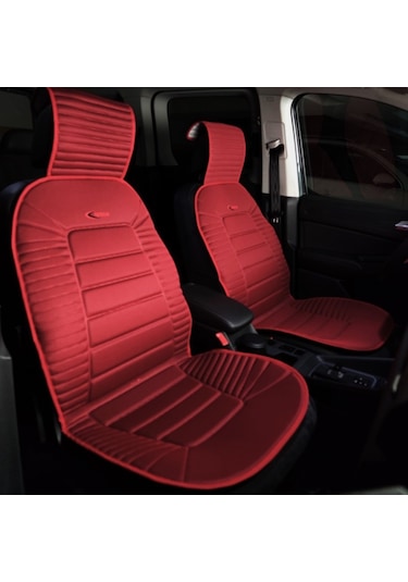 Volvo V60 Station Wagon Oto Koltuk Minderi Ön 2'li Set Kırmızı Bumerang Serisi Şhn