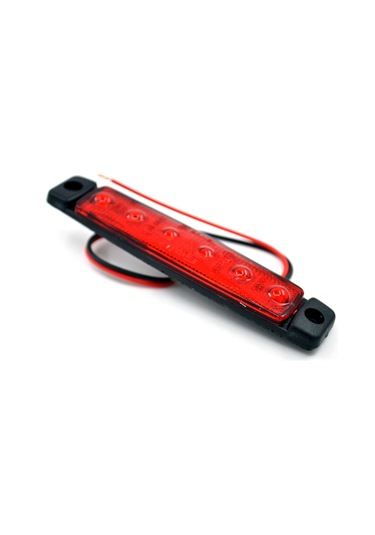 12v 6 Led Kırmızı Parmak Lamba Su Geçirmez İnce Dizayn Side Marker