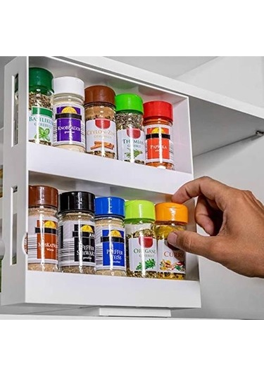 Dönen Raflar Baharat Raf Standı Çok Katmanlı Depolama Masası Organizasyon Depolama Mutfakta Kiler Külte Aksesuarları Gereçleri Home Depolama Tutucular Ve Amp Raflar 1