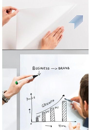 Petinka Silinebilir Kalemli Sticker Duvara Yapışabilen 60cmx200cm Yazı Tahtası