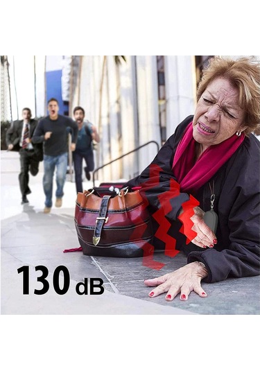 Neevoyu 2 Adet Usb Şarj Edilebilir Kişisel Alarm: 130 Db Acil Ses Ve Led Fenerli Kilit Zinciri, Kendini Koruma Aleti