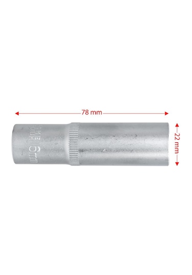 6460 Altı Köşe 1/2" Uzun Derin Lokma Anahtar 16 Mm