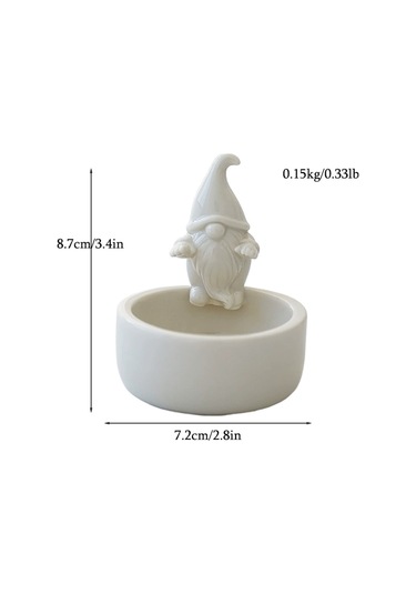 Springsun Seramik Kedi Fantom Mumluk, Nordik Stil Dekorasyon, Halloween Hediyesi, Aromaterapi Mum Tutucu Mum Dahil Değil