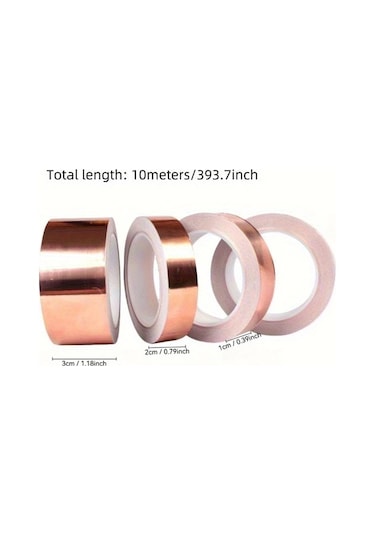 Sunshine011 Bahçe Salyangoz Önleyici 2cm Bakır Folyo Bant - Çiçek Ve Bitki Koruma, Elektriksiz