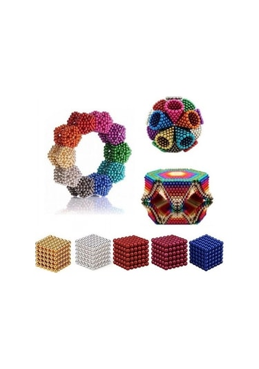 Karışık Neocube Sihirli Toplar Manyetik Neodyum 216 Parça 5Mm