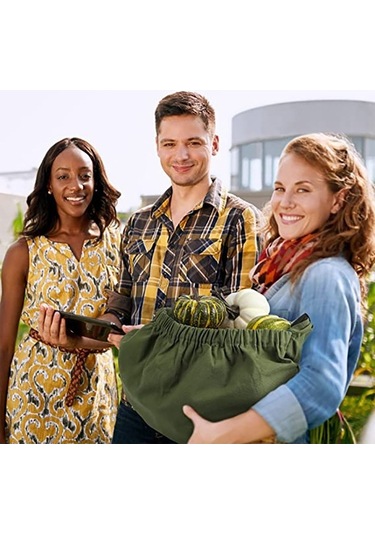 Pazly Bahçecilik Önlük Meyve Toplama Torbası, Ayarlanabilir Kemer, Hızlı Serbest Bırakma Tokası, Kapasiteli, Uygun