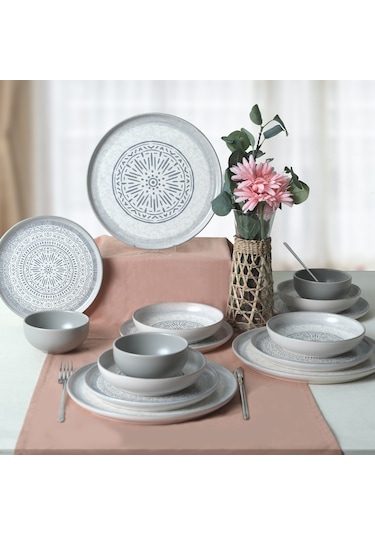 Keramika Stone Nordic Yemek Takımı 24 Parça 6 Kişilik 21426-27