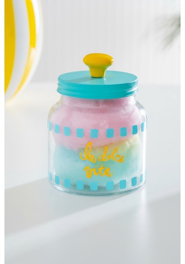 Vicenza Renkli Cam Kavanoz - 600 Ml Renkli