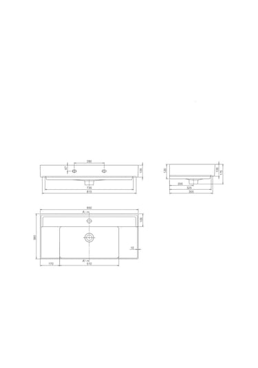 Turkuaz Seramik Cerastyle Sharp Etajer Uyumlu Damlalıklı Lavabo 85 38 CM