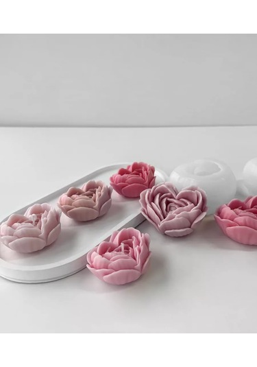 Wick24 Silikon Kalıp Gül Kalp 242727024