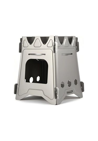 Mufunye Kamp Titanyum Odun Sobası, Ultralight Folding - Taşınabilir Ve Kolay Kullanım Çok Renkli