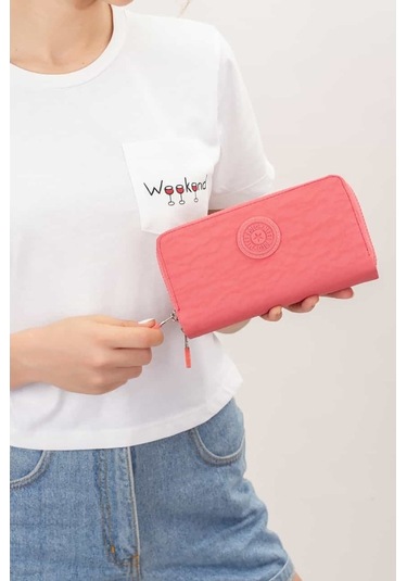 Bizoon 6001 Su Geçirmez Krınkıl Kumaş Kadın Portföy Cüzdan