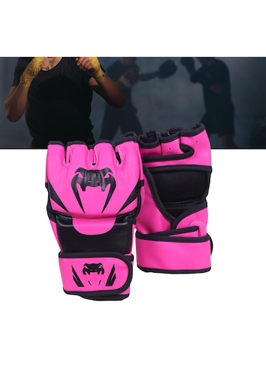 Suntek Mma Eldiven Müsabaka Dişli Su Geçirmez Boks Pembe Pembe