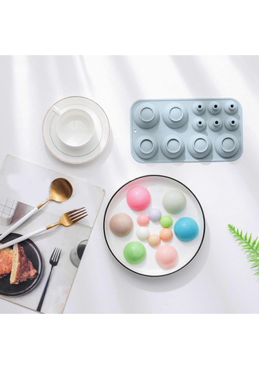 Silikon Kalıp Çikolata Yarım Daire Şeklinde Fondan Kek Şeker Kura Diğer