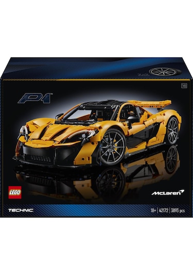 LEGO® Technic McLaren P1™ 42172 - Otomobil Tutkunu Yetişkinler için Sergilenebilir Araba Modeli Yapım Seti (3893 Parça)