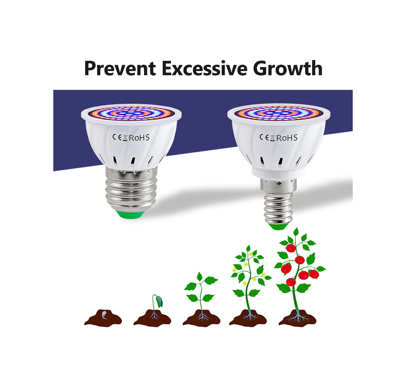 Skycity E14 Uçlu 48 Led Bitki Büyüme Lambası, Kırmızı-mavi Spektrum, İç Mekan/seracılık Bitkileri İçin Işık Takviyesi, 220v Diğer