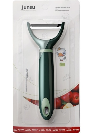 Wezone Mutfak Çelik Soğan Soyucu - Meyve Sebze Kabuk Soyma Aleti, Balık Yumuşaklığı Kaldırıcı, Yeşil Renk, Dayanıklı Ve Taze Tutucu Tek Bıçak Yeşil