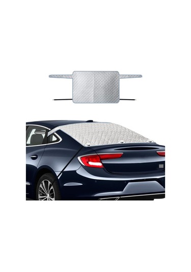 140 X 80cm Araç Arka Camı Kalınlaştırılmış Güneş Kalkanı Tüm Hava Koşullarına Karşı Koruyucu Kapak Gümüş