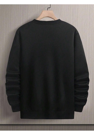 Adrift Manfinity Homme Hand Print Drop Shoulder Sweatshirt Beyaz Siyah