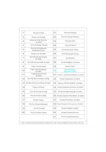 Visam Slim 80 Asma Klozet için Gömme Rezervuar Metal Ayaklı Beyaz