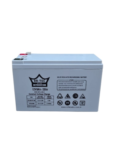 Ortec 12v 9ah Akü Bakımsız Kuru Akü