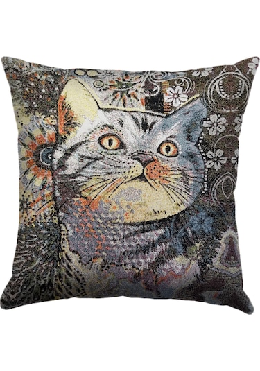 K37-Dokuma Goblen Kırlent Kılıfı