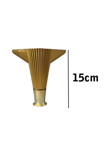 Homdep Kanepe Koltuk Tv Ünitesi Konsol Yükseltme Kumru Model Plastik Ayak 15 Cm Gold Renk 8 Adet Gold