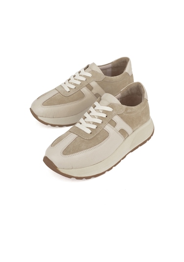 Ziya, Kadın Hakiki Deri Sneaker 1511050z2050 Bej 1511050z2050 340 Bej
