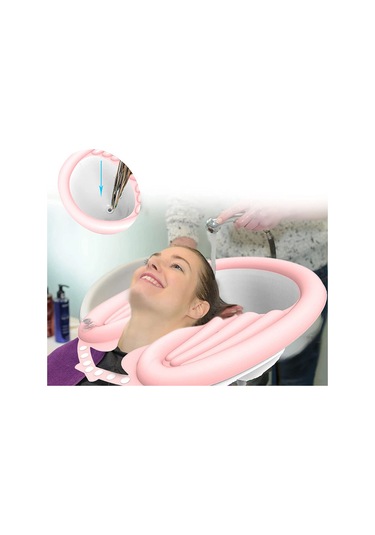Joints Portatif Taşınabilir Hasta Hamile Saç Yıkama Havuzu Pembe
