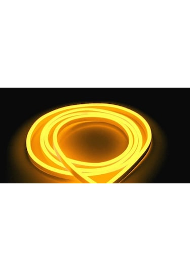 5 Metre 12 V Dış Mekan Sarı Neon Led
