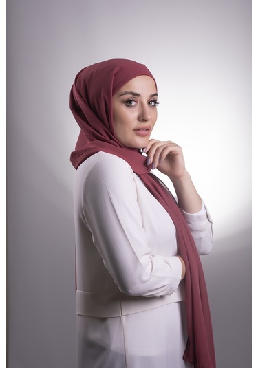 Mürdüm Pratik Hazır Geçmeli Şal Şifon Boru Boneli 3001 07