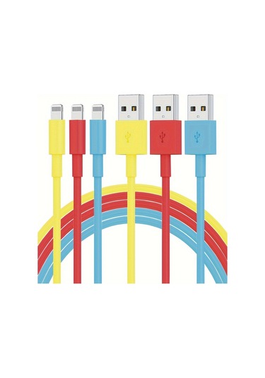 6 Adet 3/3/6/6/6/10ft Uzun Lightning Kabloları Hızlı Şarj Yüksek Hızlı Transfer Kablosu Diğer