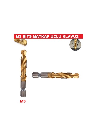 Klavuz 1/4 Bıts Kendinden Matkap Uçlu M3 Hss Titanyum