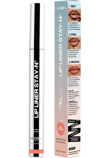 Sacheu Lip Liner Stay-n Soyulabilir Uzun Süre Kalıcı Dudak Çizgisi Belirginleştirici 06 Coreal 3.5ml 06 Coreal