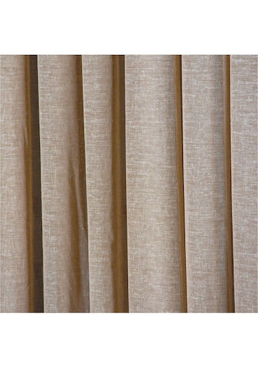 Krem Keten Tül Perde Yüksek Kalite Pilesiz Extraforlu Düz Dikim-krem Krem