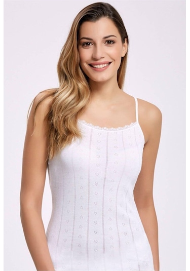 İlke Kadın İp Askılı Jakarlı (Transferli Rİbana) Atlet 223 - 6 Adet