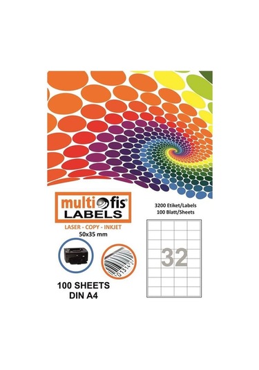 Multiofis 50X35 MM Laser Etiket 5435